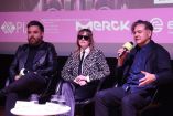 Denise Gutiérrez y Dos Contrabajos en conferencia de prensa