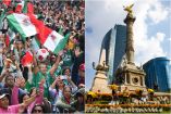 La afición mexicana celebra en el Ángel de la Independencia los triunfos del Tri.
