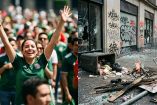 La intensidad de las celebraciones masivas en aficionados mexicanos.