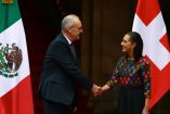 Sheinbaum se reúne con presidente de Suiza en Palacio Nacional