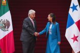En Palacio Nacional, la presidenta Claudia Sheinbaum recibe a su homólogo de Panamá, José Raúl Mulino Quintero