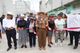 Azucena Cisneros encabezó la entrega de esta infraestructura hídrica básica en dos vialidades