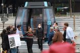 La presidenta supervisó la construcción de la obra de la terminal de la línea nueva de Cablebús, en Universidad, contigua a la estación del mismo nombre de la Línea 3 del Metro.