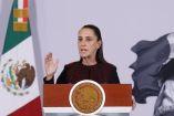 Claudia Sheinbaum en el Salón Tesorería de Palacio Nacional.