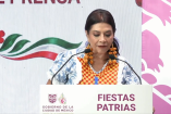Clara Brugada Molina, anunció que más de 13 mil elementos de seguridad y 1 mil 400 patrullas resguardarán los festejos del Grito de Independencia en el Zócalo y las 16 alcaldías