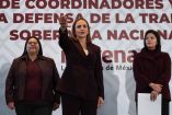 Clara Luz Flores Carrales rindió protesta como coordinadora estatal para la Defensa de la Transformación y la Soberanía Nacional de Nuevo León.