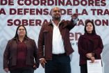 Elí César Cervantes Rojas rindió protesta como coordinador estatal para la Defensa de la Transformación y la Soberanía Nacional de San Luis Potosí.
