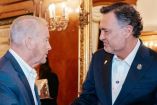 Ronald Johnson, embajador de Estados Unidos en México, y Mauricio Kuri, gobernador de Querétaro,