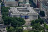 Vista aérea del edificio del Departamento del Tesoro de Estados Unidos