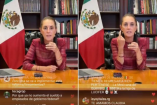 La Presidenta Claudia Sheinbaum realiza un live en sus cuentas oficiales de redes sociales