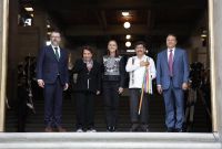 Con la presencia de la presidenta Claudia Sheinbaum Pardo, como invitada de honor, el titular del Máximo Tribunal encabezó el evento “Un año de justicia real y verdadera. Una nueva forma de entender y hacer justicia".