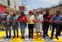 Azucena Cisneros inauguró 13 vialidades rehabilitadas mediante el programa Cimientos de Esperanza