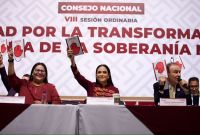 Montiel destacó el respaldo a la presidenta Claudia Sheinbaum, y llamó a los integrantes del partido a hacer frente a “la mentira, la calumnia y la guerra sucia que es la doctrina de la oposición.