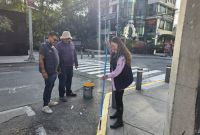 Personal de Servicios Urbanos retiró cuatro árboles secos de la Plaza Río de Janeiro para prevenir riesgos a visitantes y vecinos.