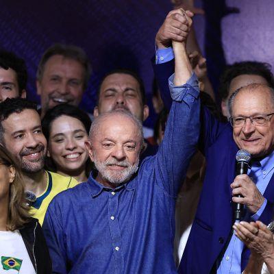 Lula Da Silva durante los festejos por su triunfo electoral.