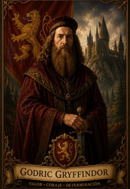Godric Gryffindor, fundador de Hogwarts.