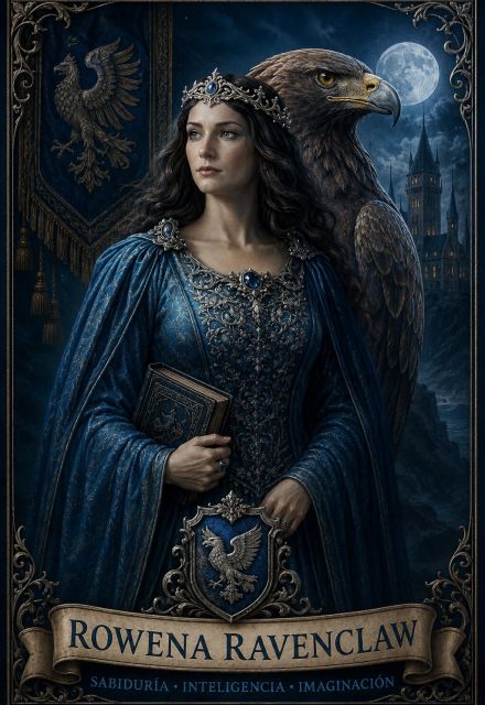 Rowena Ravenclaw, fundadora de Hogwarts.