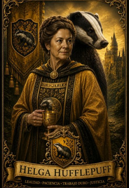 Helga Hufflepuff, fundadora de Hogwarts.