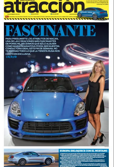 Portada Atracción Porsche Macan María Sharapova