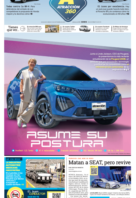 Portada Atracción360 Linda Jackson Peugeot 2008