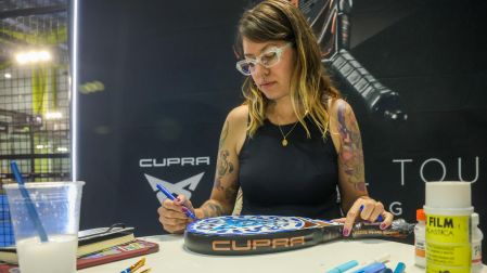 Marion Renner, de 30 años, durante el CUPRA PÁDEL TOUR IMAGEN 2026 presentado por Banco Multiva.