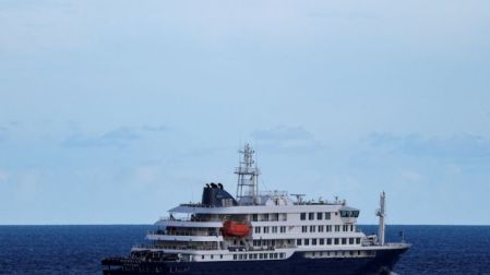 Imagen del crucero MV Hondius, donde se detectó un brote de hantavirus.
