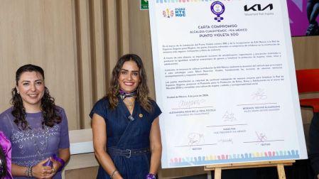 Instalación del Punto Violeta número 500 desde el Centro KIA en Ciudad de México