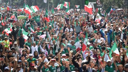 Los triunfos de la Selección Mexicana se celebran en el Ángel de la Independencia.