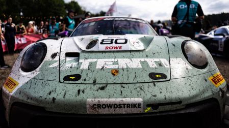 El Porsche ganador de las 24 Horas de Spa-Francorchamps.