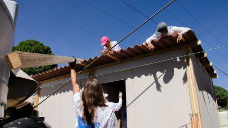 Cuatro viviendas se construyeron durante este fin de semana