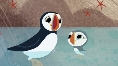 Caricatura Puffin Rock