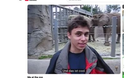 Jawed Karim protagonizó el primer video de YouTube en 2005.