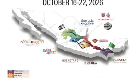 El mapa oficial de La Carrera Panamericana