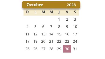 Calendario escolar SEP: octubre