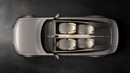 La parte del interior del Jaguar Type 01 muestra elegancia en un diseño futurista.