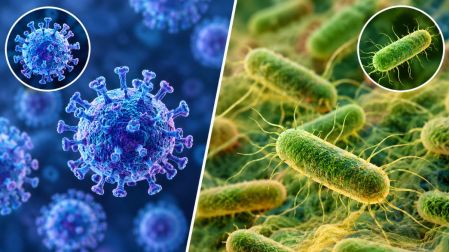 Mientras los virus necesitan un organismo huésped para reproducirse, las bacterias pueden hacerlo por sí mismas