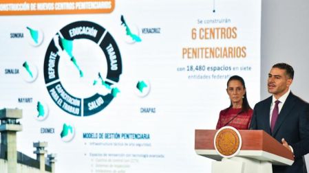 El primero de los penales que se construirá y entrará en operación será el de Sinaloa, que tendrá capacidad para albergar a dos mil 640 reos, precisó Omar García Harfuch,