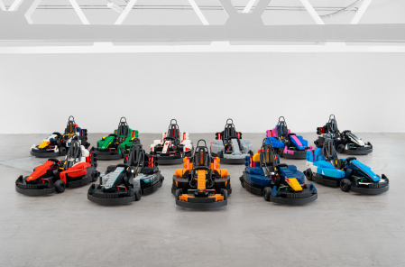 Los coches de Lego que se usarán en el GP de Silverstone.