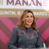 La gobernadora Marina del Pilar Avila Olmeda encabeza una conferencia en San Quintín, Baja California, durante la presentación del Plan de Atención Integral en marzo de 2026.