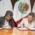 La secretaria Anticorrupción y Buen Gobierno, Raquel Buenrostro Sánchez, y la embajadora de Francia en México, Delphine Borione, firmaron una Carta y una Declaración de Intención