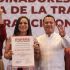 Beatriz Mojica Morga y Carlos Torres Piña, coordinadores de Morena en Guerrero y Michoacán, respectivamente.
