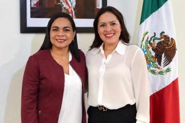 Beatriz Mojica encabezó una importante reunión de trabajo con la presidenta nacional del Partido Verde Ecologista de México (PVEM), Karen Castrejón Trujillo.