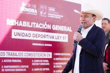 El gobernador de Sonora, Alfonso Durazo, concretó la realización de 53 canchas multifuncionales con una inversión de más de 16 mdp.