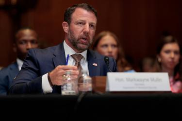 Markwayne Mullin, secretario de Seguridad Interior de Estados Unidos.