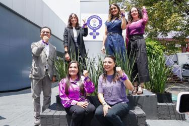Alessandra Rojo de la Vega presenta la instalación del Punto Violeta número 500 como medida de protección para niñas, niños y adolescentas