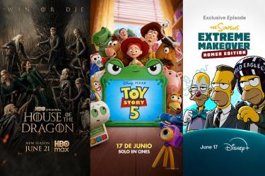 Toy Story 5 llega a los cines y la tercera temporada de La Casa del Dragón a HBO Max.