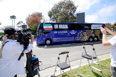 Selección de Irán en su hotel en Estados Unidos.
