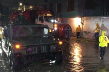 Encharcamientos en Tecámac por lluvias.