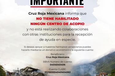 Cruz Roja no tiene habilitado ningún centro de acopio