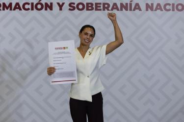 Ciudad de México a 26 de junio de 2026. Ana Patricia Peralta de la Peña se registró para ser la Coordinadora Estatal en Defensa de la Transformación y la Soberanía Nacional